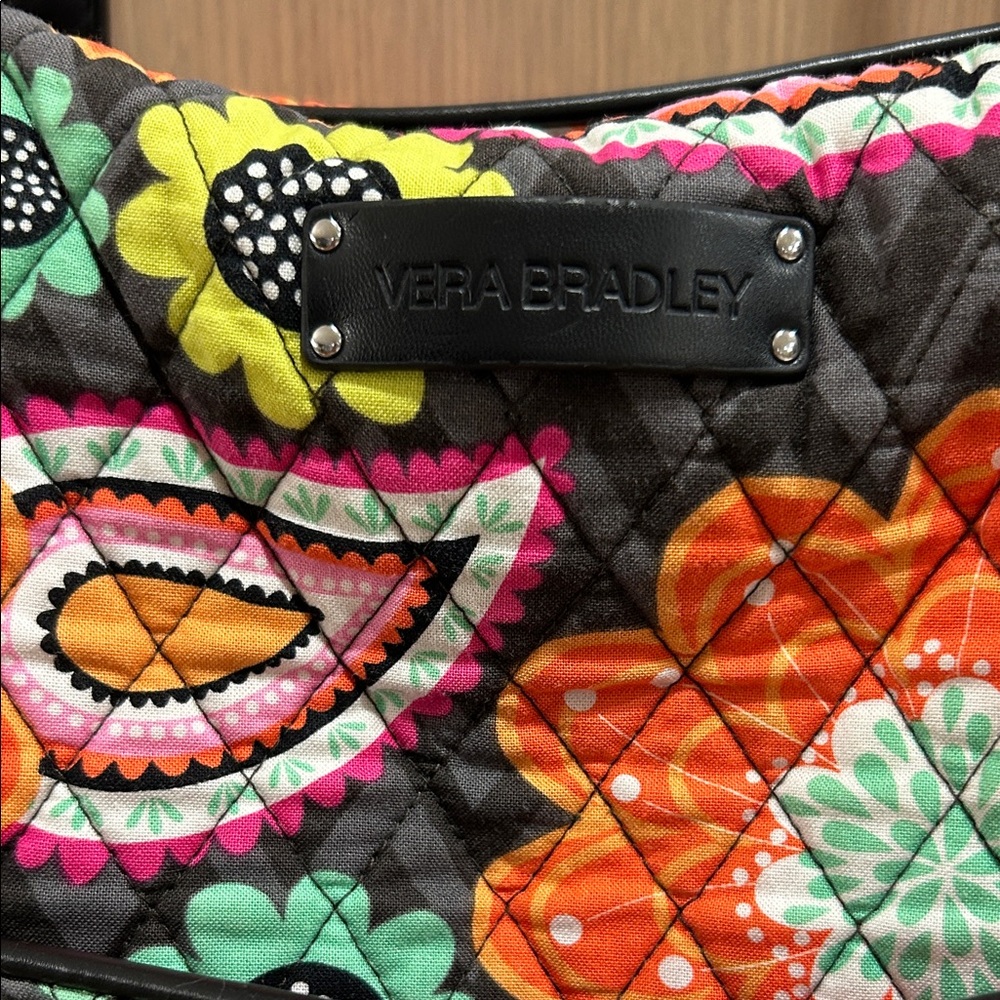 Vera Bradley Black and Multicolor Floral Tote - Picture 2 of 14